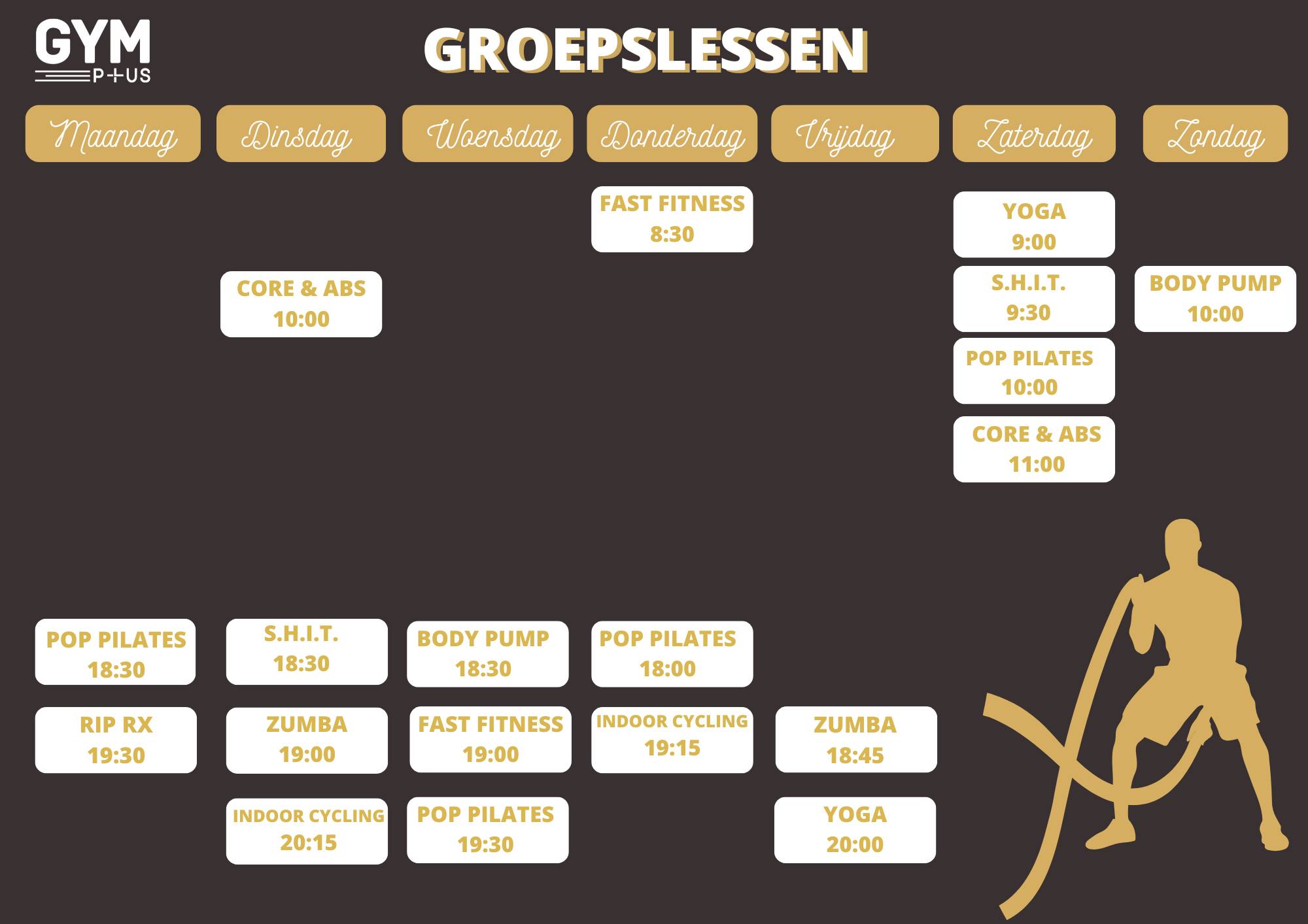 Gym Plus groepslessen September 2025